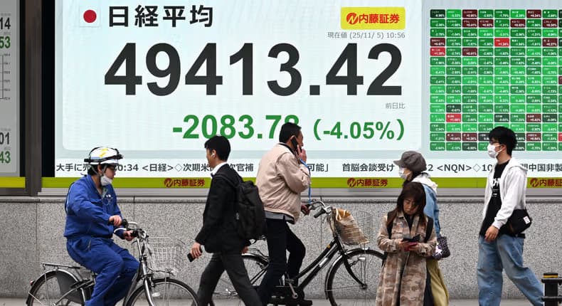 Tech and chip stocks tumble across Asia as investors rethink the AI boom