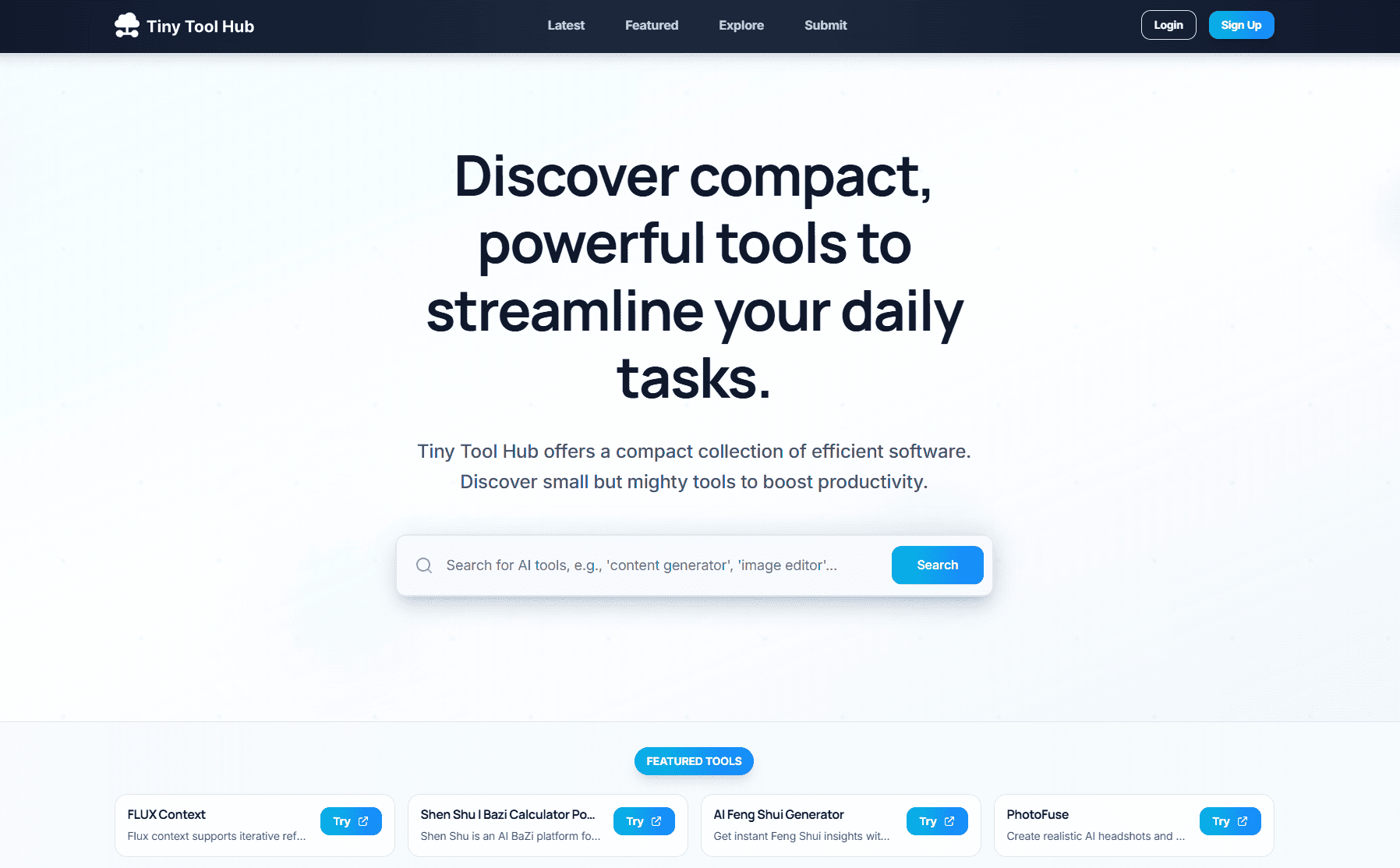 Tiny Tool Hub screenshot 1