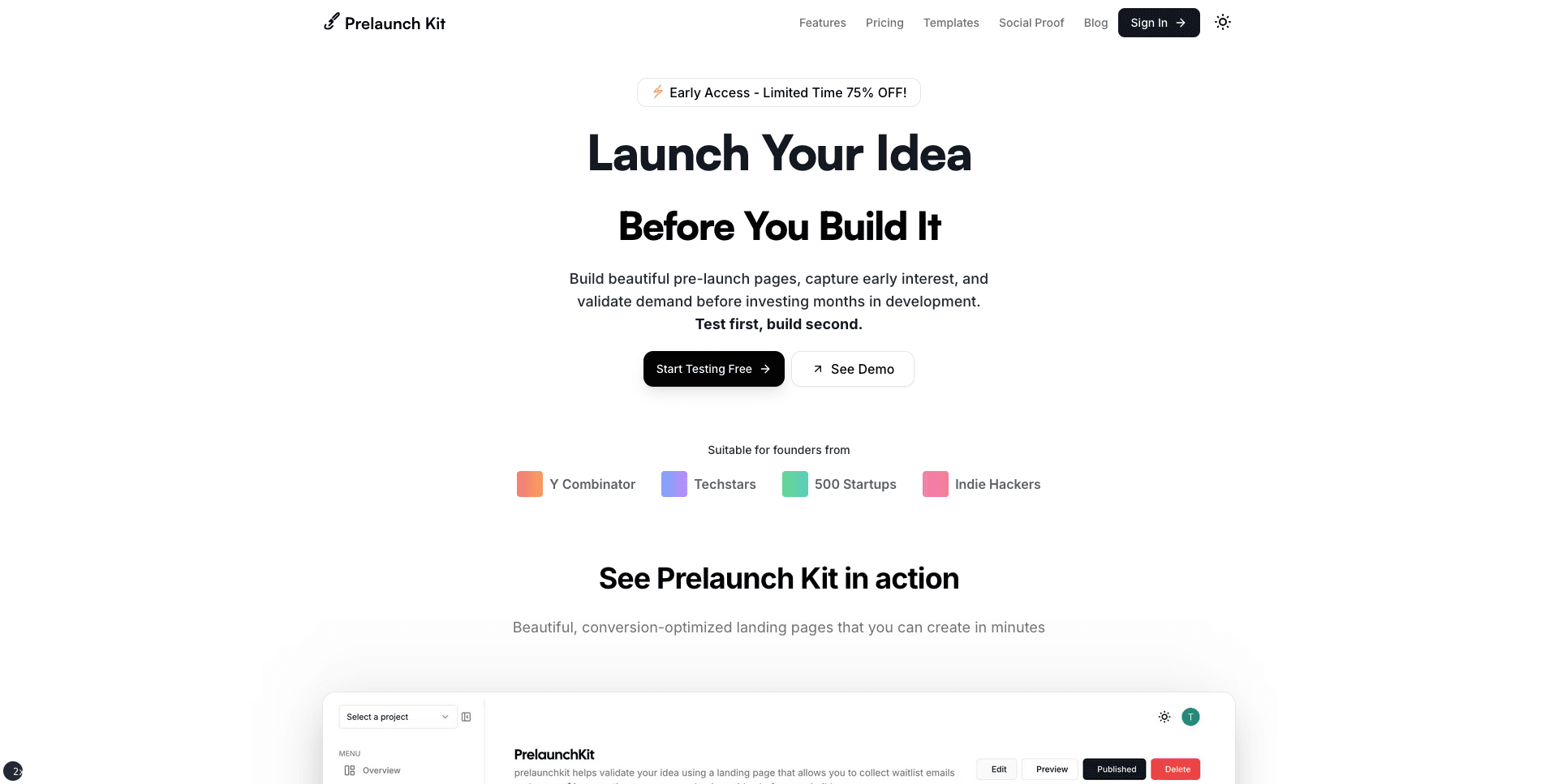Prelaunch Kit screenshot 1