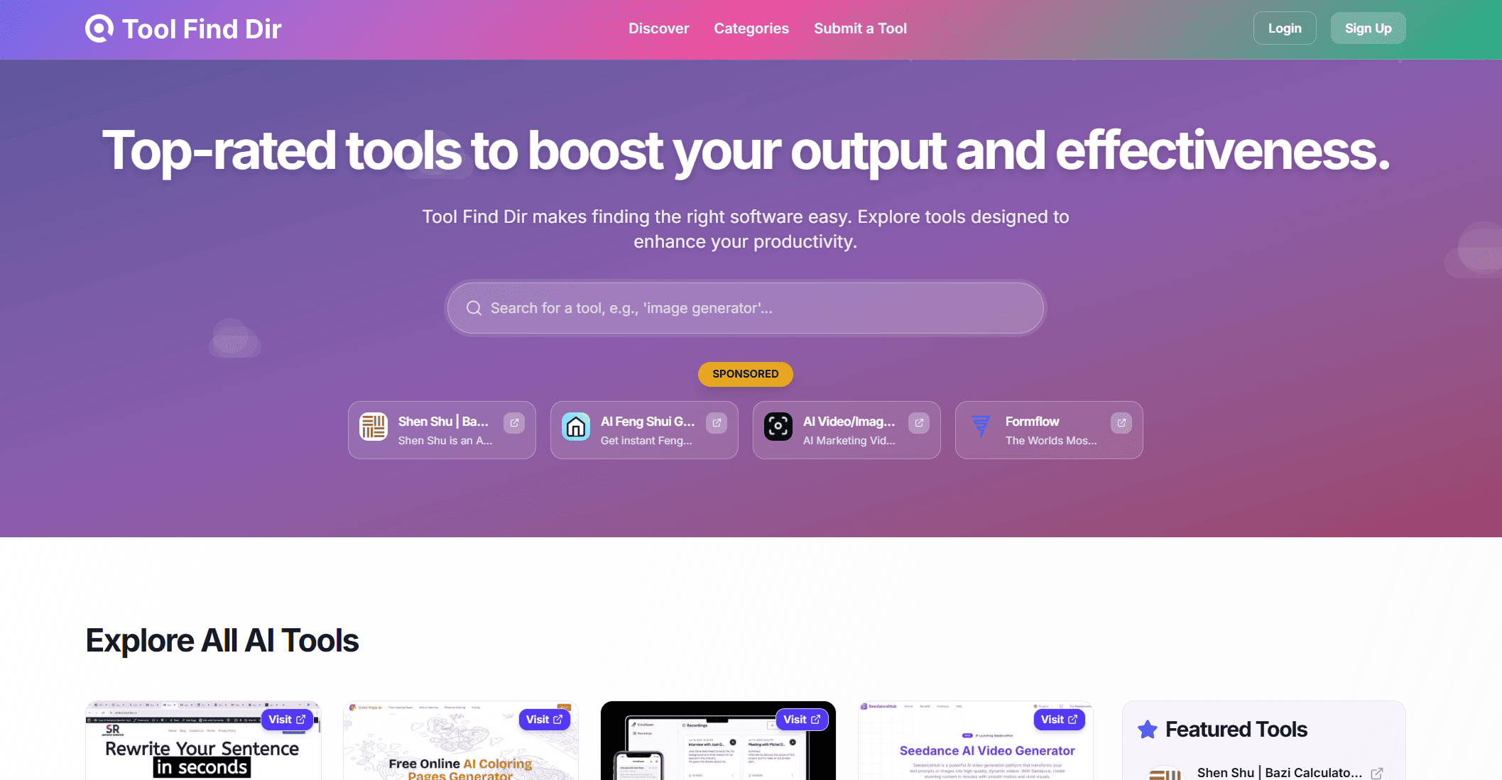 Tool Find Dir screenshot 1