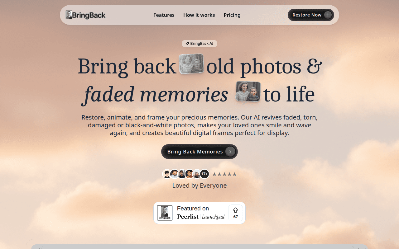 BringBack AI screenshot 1