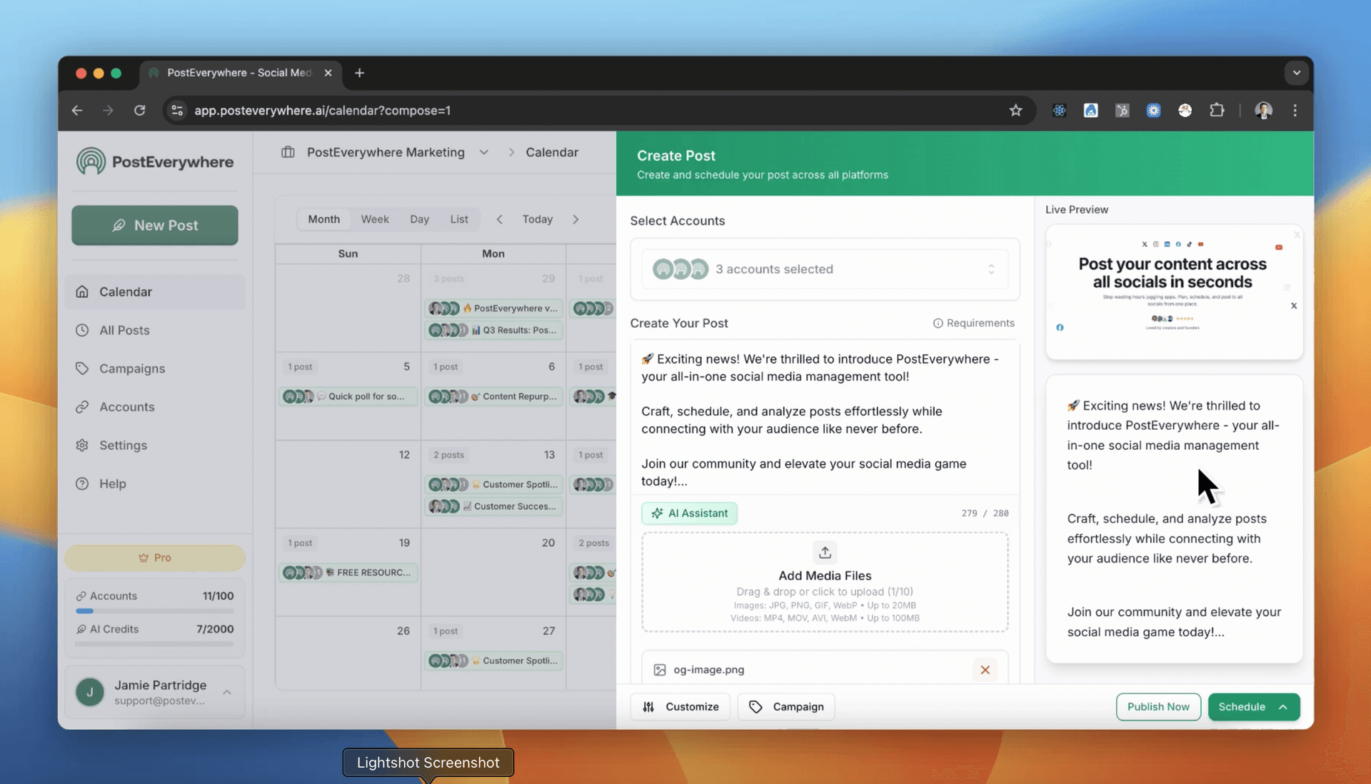 PostEverywhere.ai screenshot 1